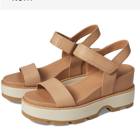 SOREL Joanie™ IV Y Strap WedgeTan Sandals, Tan - Picture 1 of 12